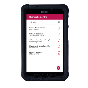Classeur de FDS - Application sur tablette Androïd